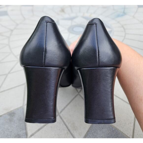 Caressa Classic Leather Comfort Pumps Heels 8.5W - Picture 10 of 13